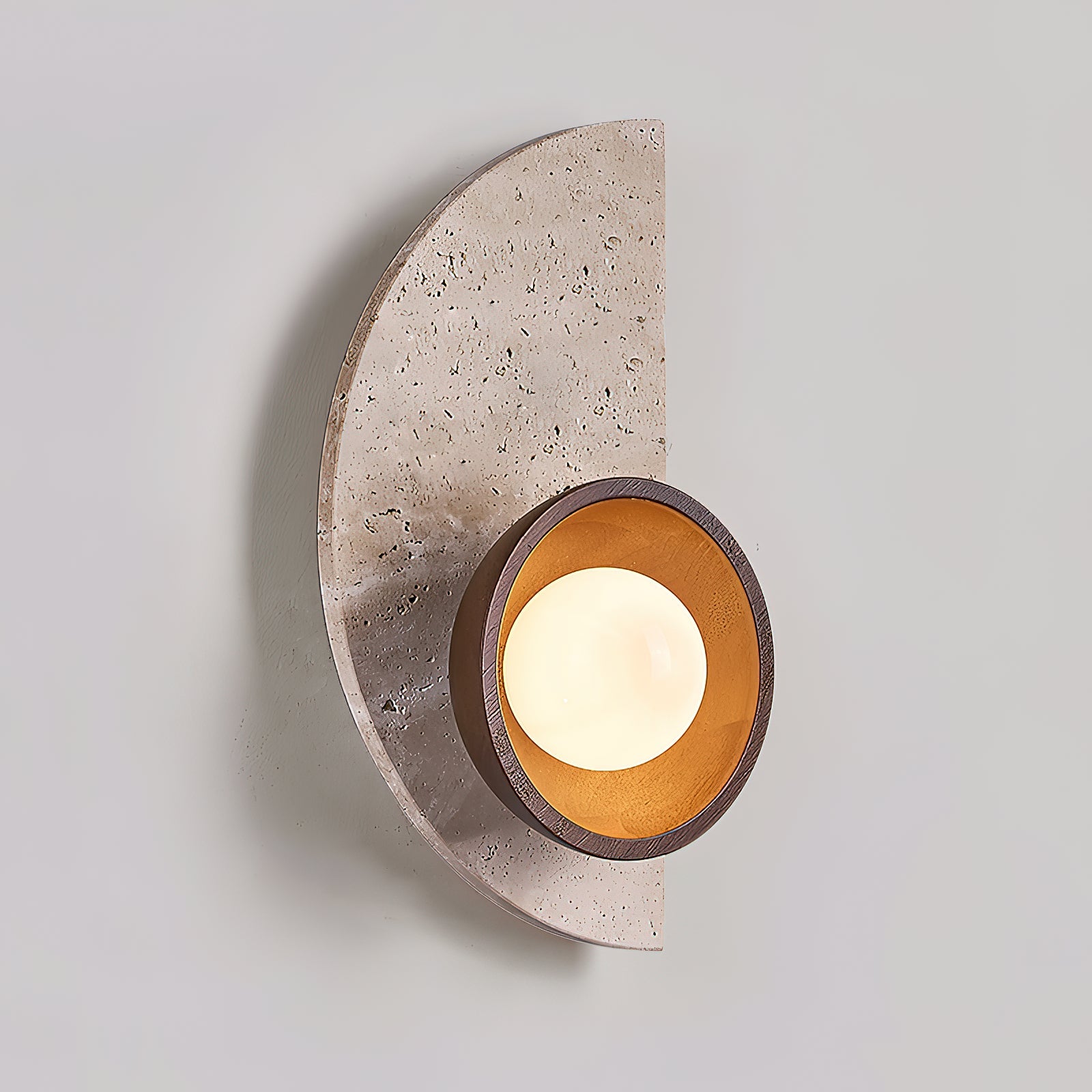 Dvaluvyi Individual Creativity Travertine Wall Lamp - Lamp Copper