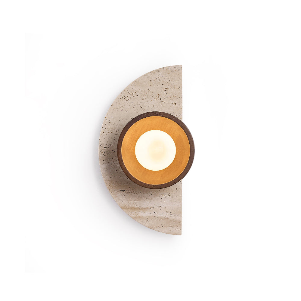 Dvaluvyi Individual Creativity Travertine Wall Lamp - Lamp Copper