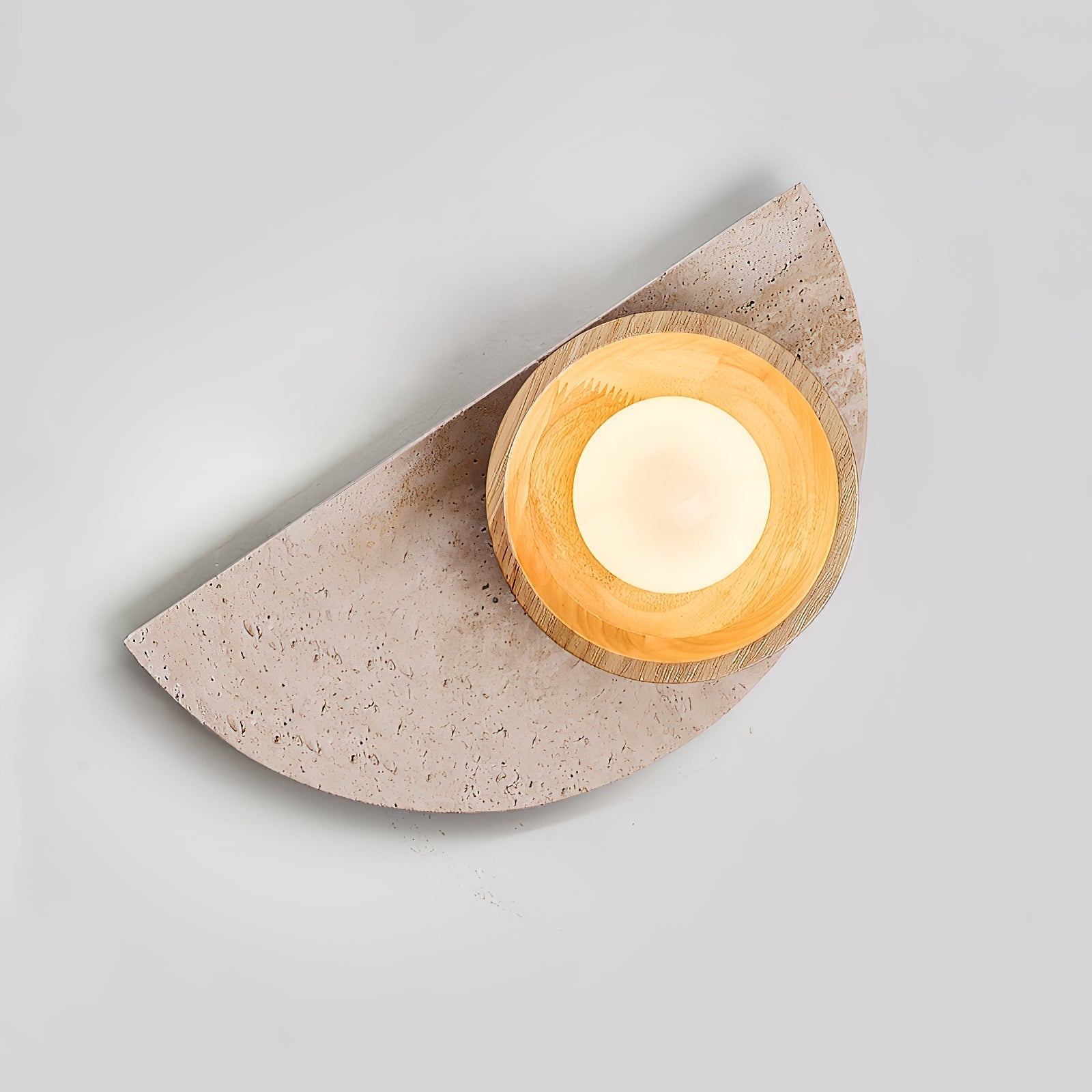 Dvaluvyi Individual Creativity Travertine Wall Lamp - Lamp Copper