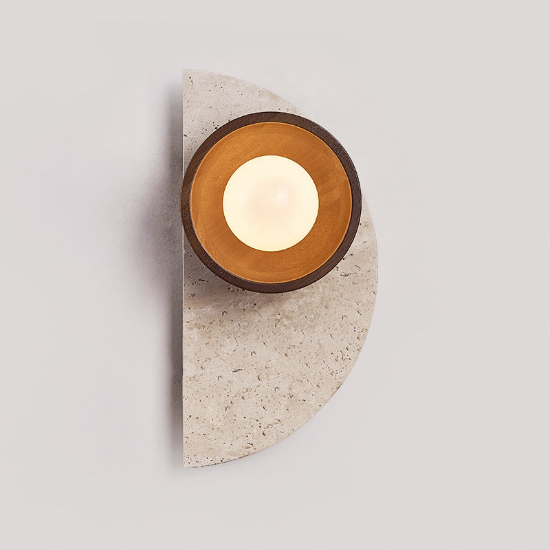 Dvaluvyi Individual Creativity Travertine Wall Lamp - Lamp Copper