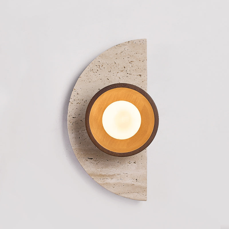 Dvaluvyi Individual Creativity Travertine Wall Lamp - Lamp Copper