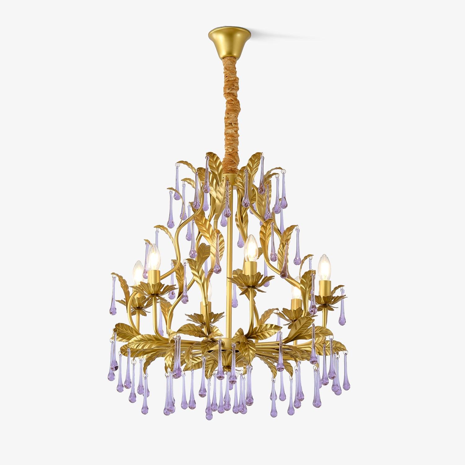 Amethyst Drops Glass Chandelier - Letslighting