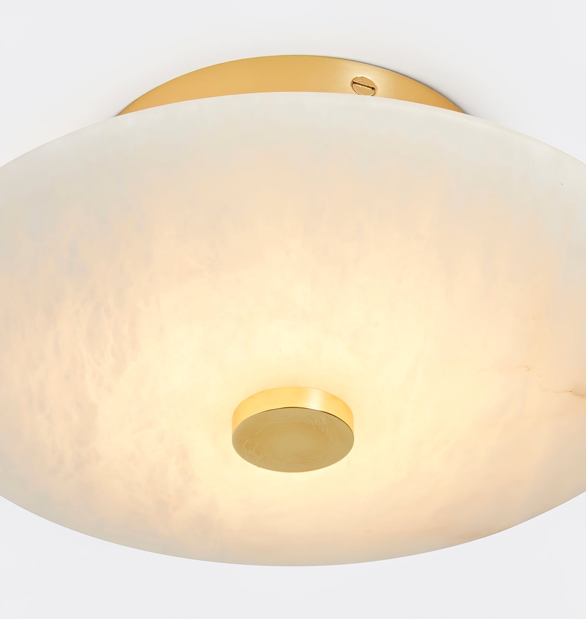 Jarnbruvyn Modern Brass Alabaster Metal Ceiling Lamp - Lamp Copper