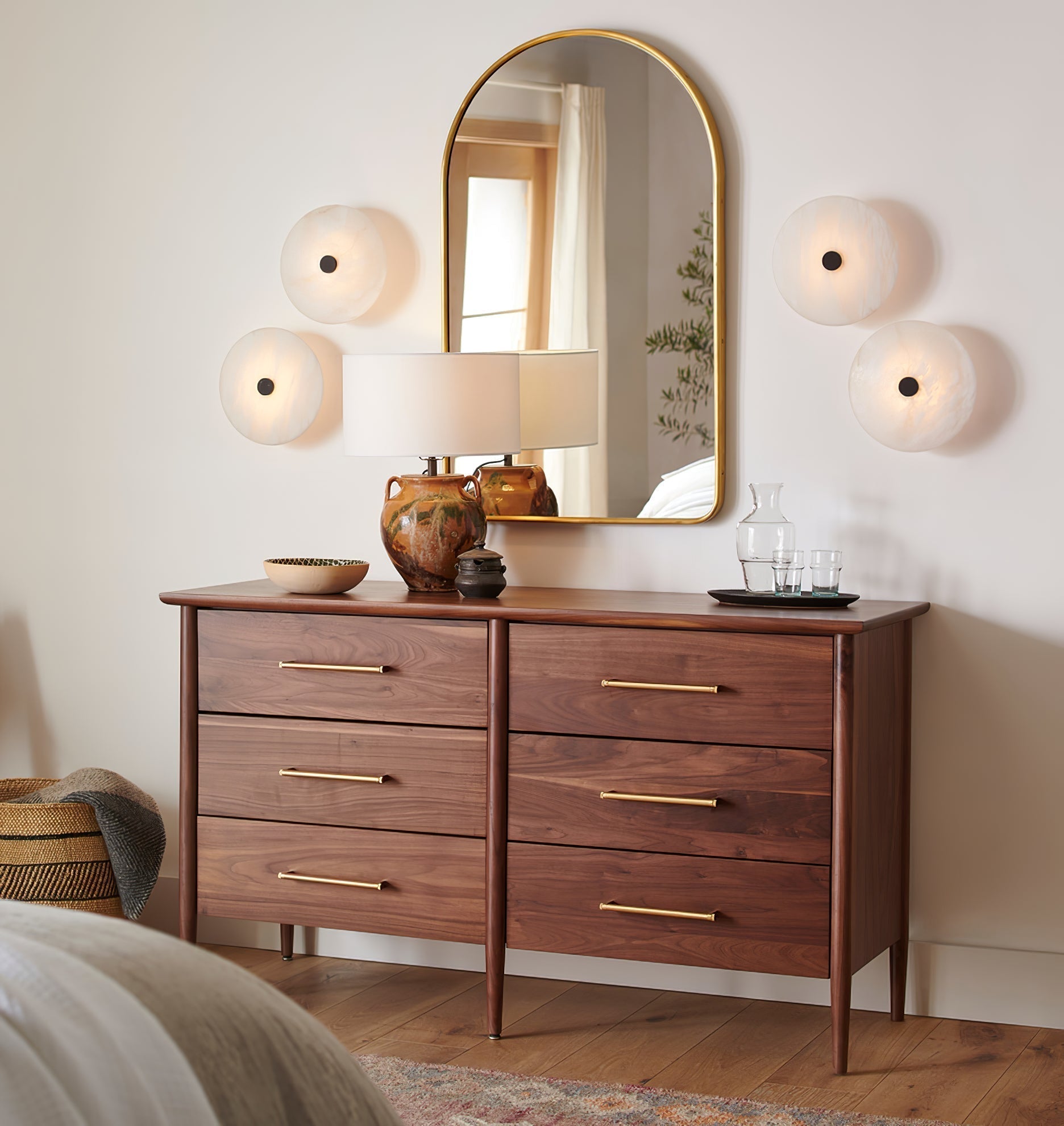 Jarnbruvyn Modern Brass Alabaster Metal Ceiling Lamp - Lamp Copper