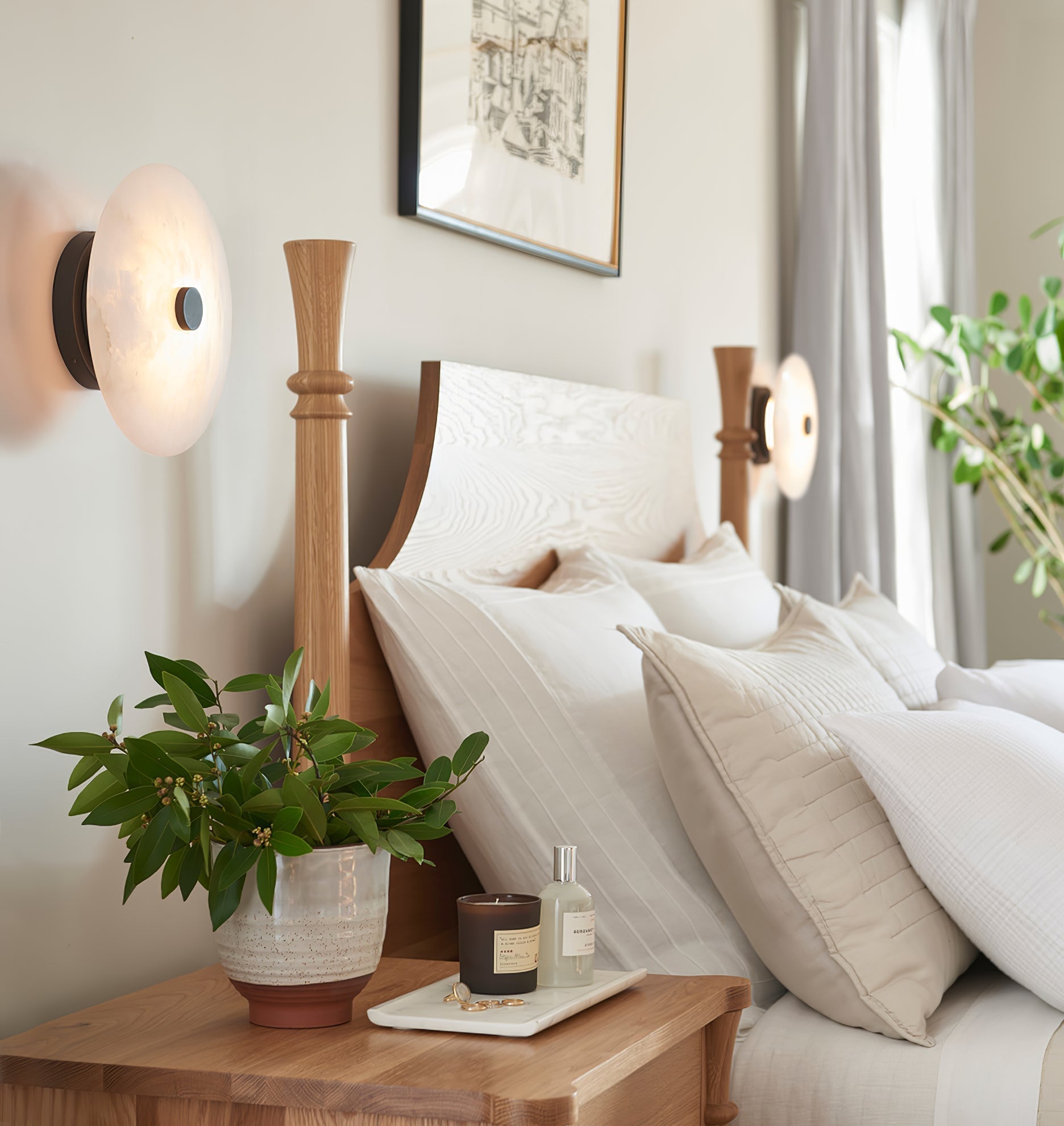 Clio Alabaster Ceiling Light - Letslighting