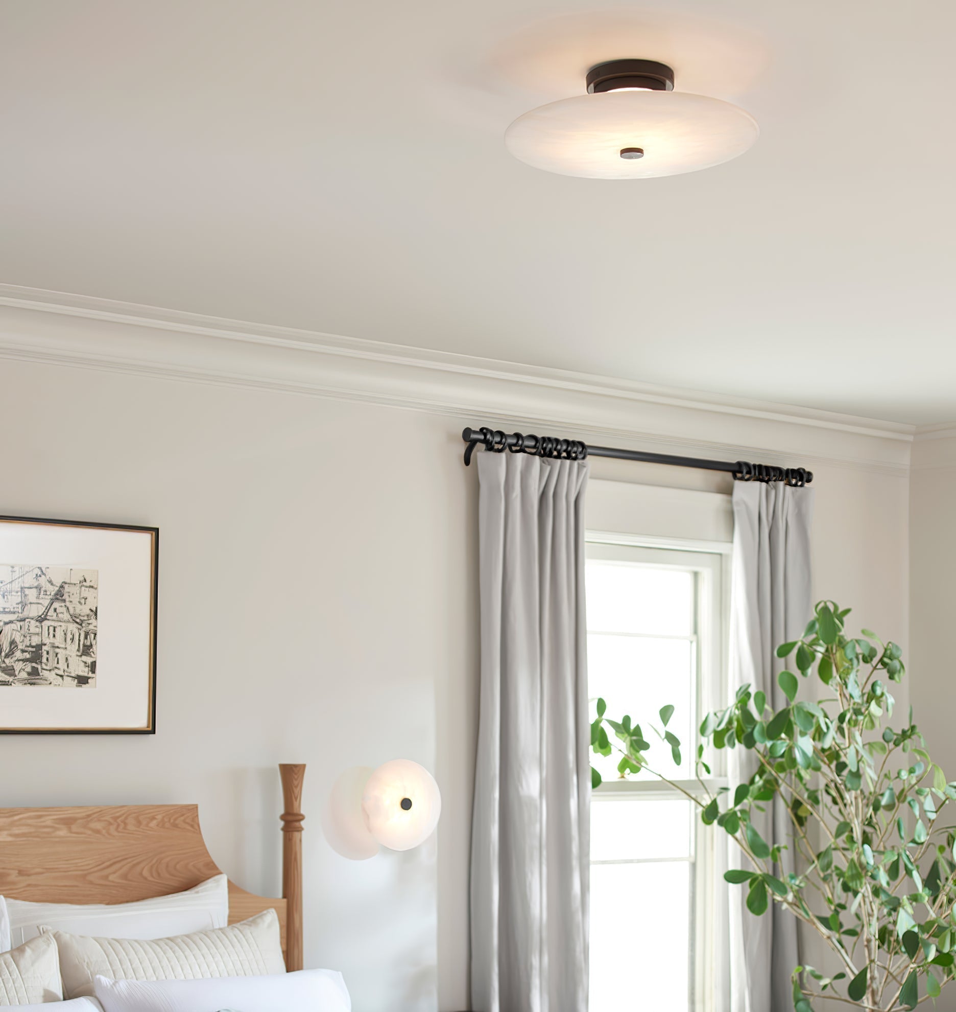Clio Alabaster Ceiling Light - Letslighting