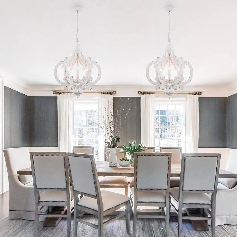 Antique White Style Chandelier - Letslighting
