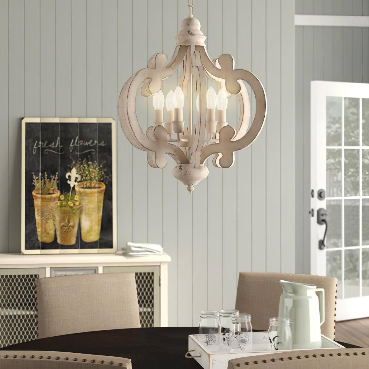 Antique White Style Chandelier - Letslighting