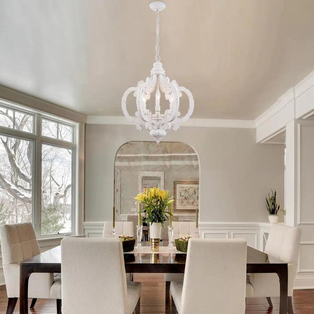 Antique White Style Chandelier - Letslighting