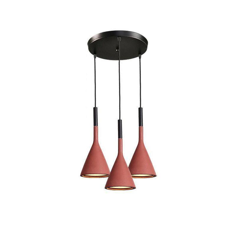 Conical Concrete Pendant Light - Letslighting
