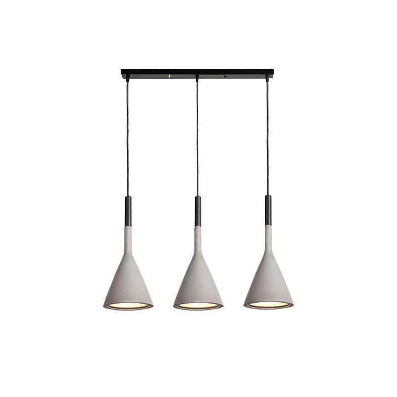 Conical Concrete Pendant Light - Letslighting