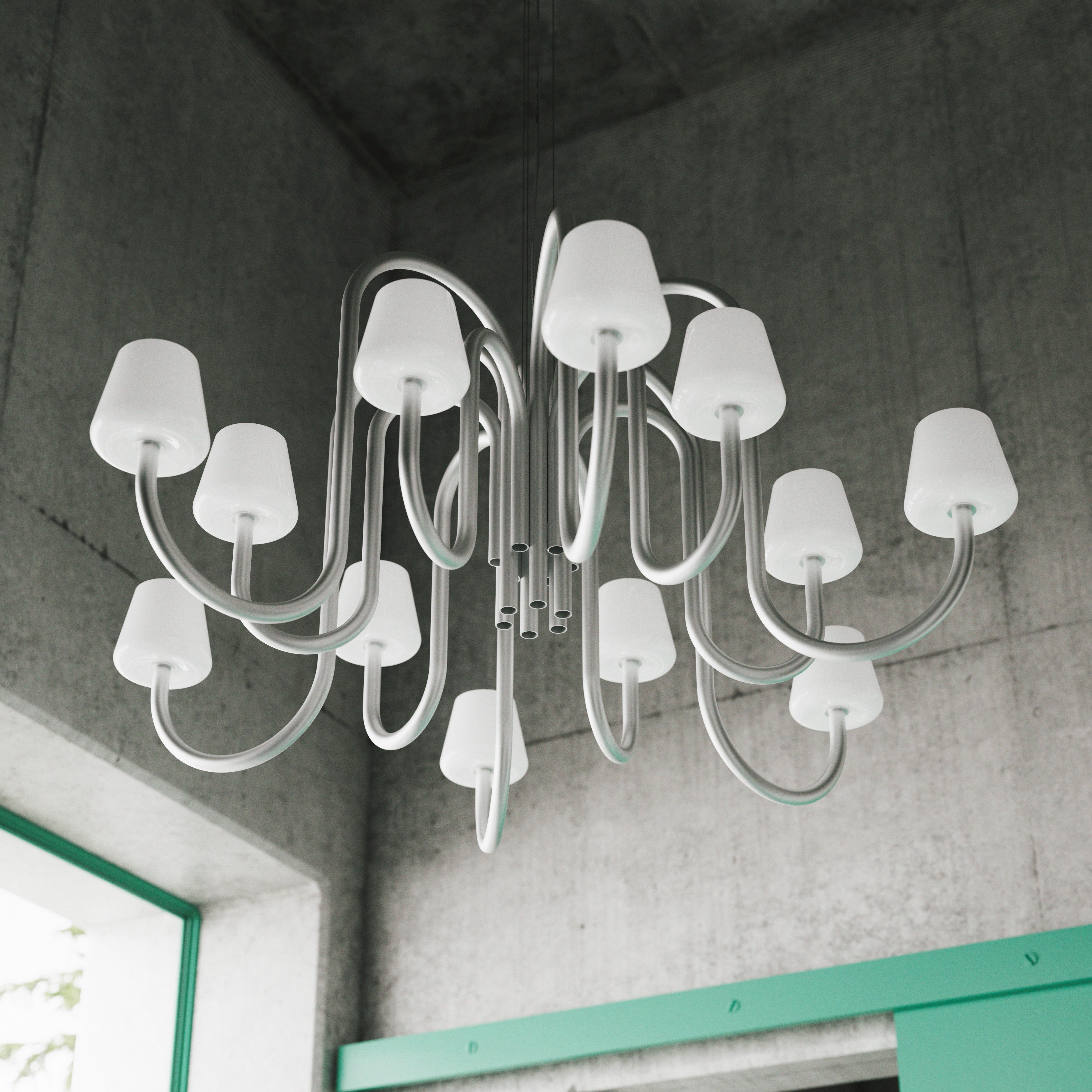Ostruvyn Modern Premium Glass Chandelier - Lamp Copper