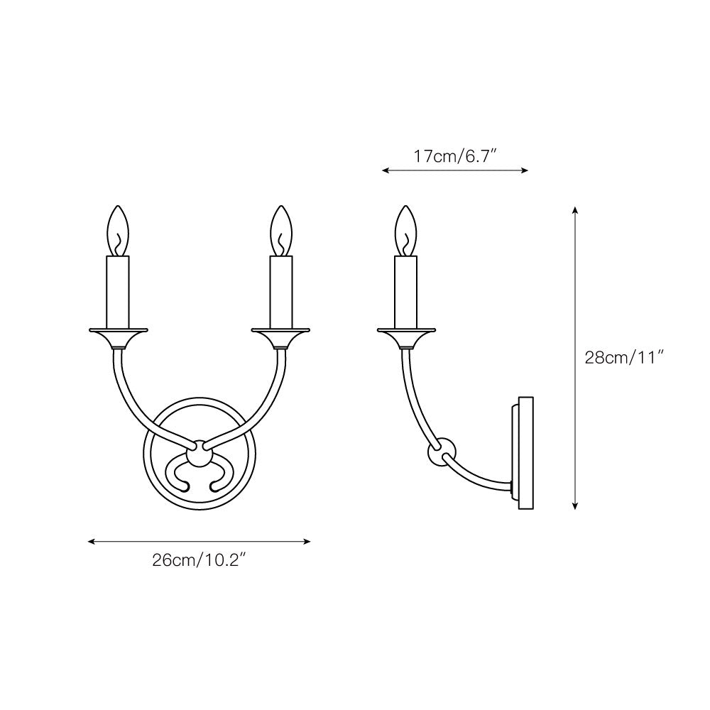 Qvistuvys Modern Minimalist Metal Wall Lamp - Lamp Copper