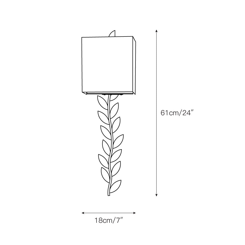 Plotuvyo Modern Minimalist Grove Brass Fabric Metal Wall Lamp - Lamp Copper