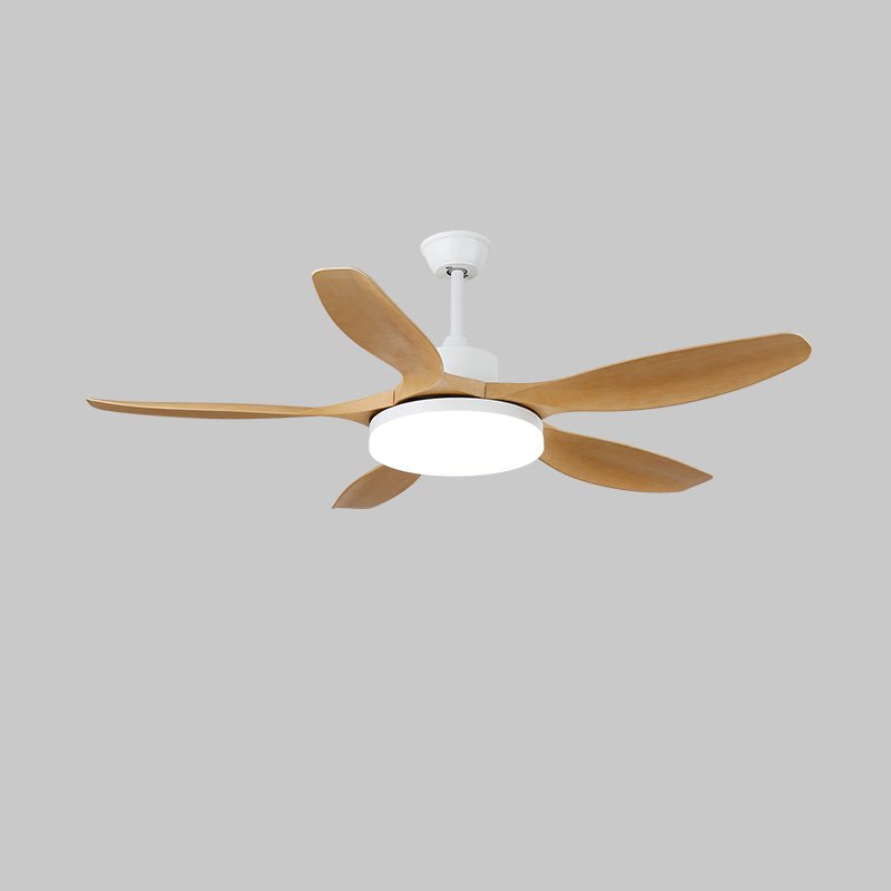Ventilador de Techo con Luz Minimalista de Madera Arysen con el ventilador en movimiento