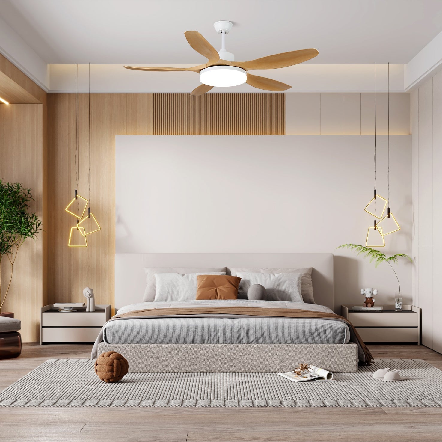Nielsen Ventilador de Techo Moderno con Luz 126/132CM