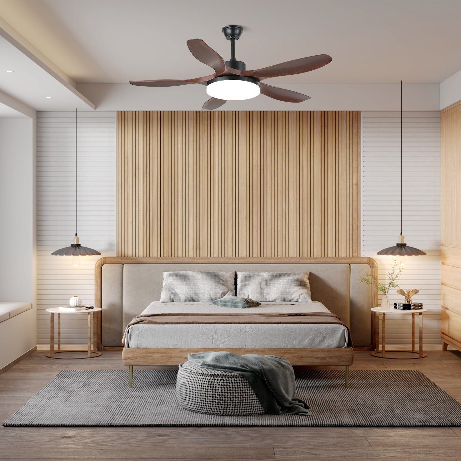 Nielsen Ventilador de Techo Moderno con Luz 126/132CM