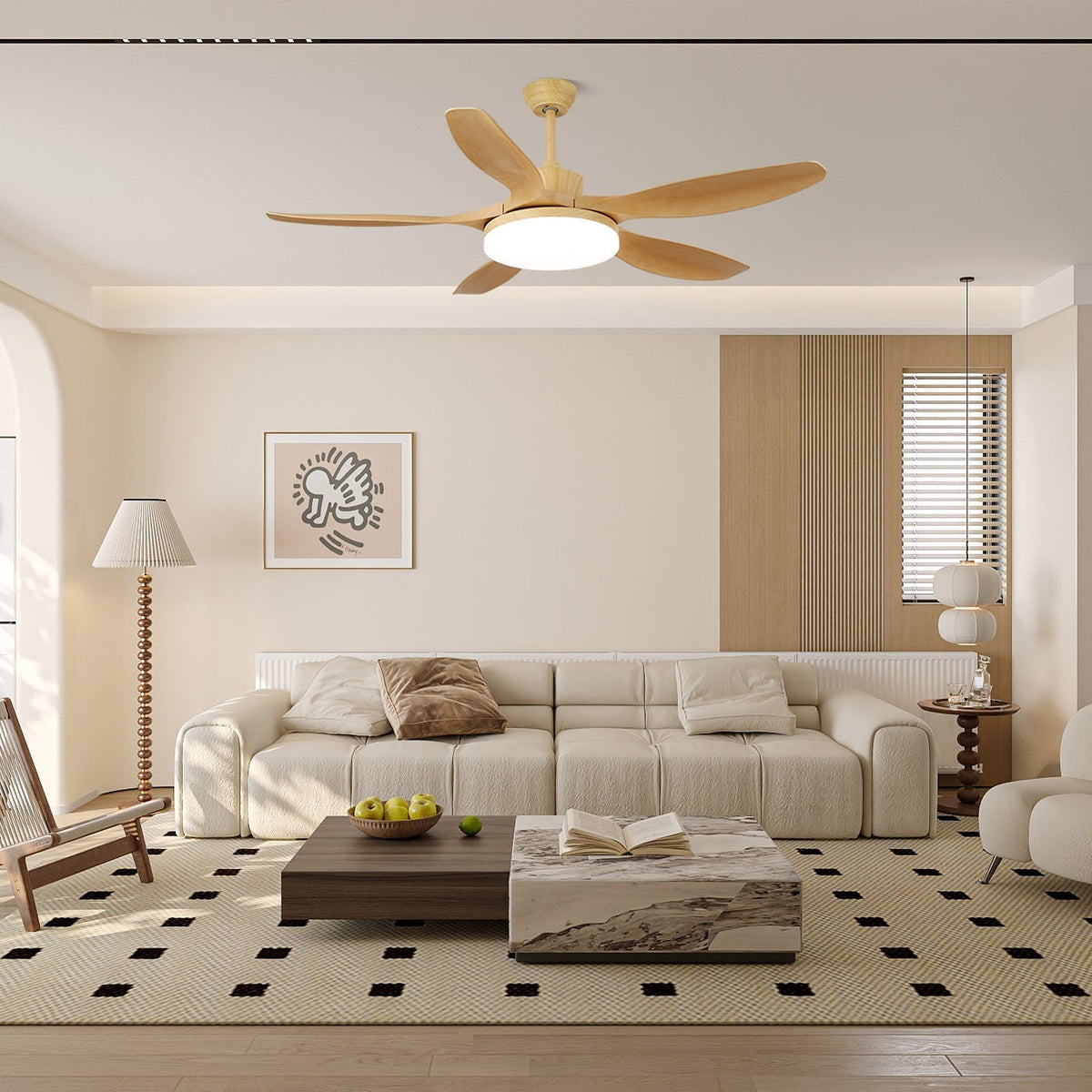 Mando a distancia del Ventilador de Techo con Luz Minimalista de Madera Arysen