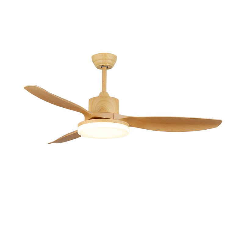 Ventilador de Techo con Luz Minimalista de Madera Arysen instalado en un techo