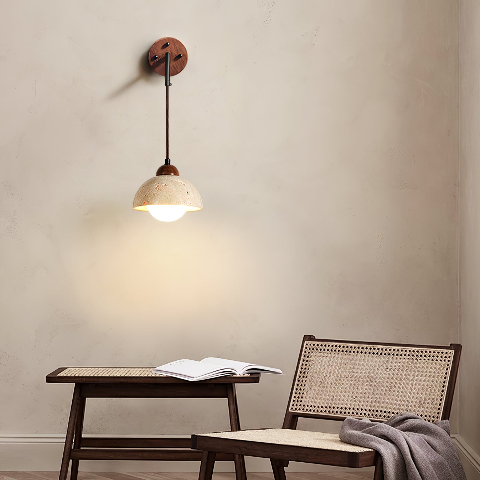 Alcarion Travertine Wall Light - Letslighting