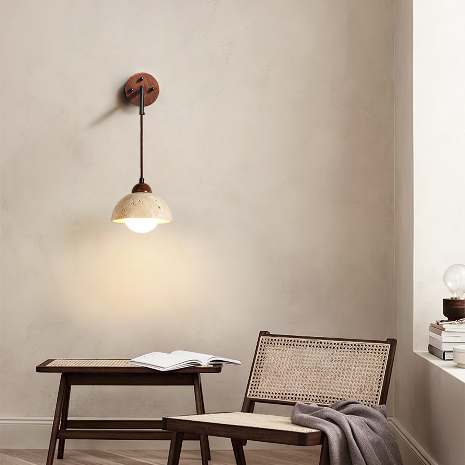 Alcarion Travertine Wall Light - Letslighting