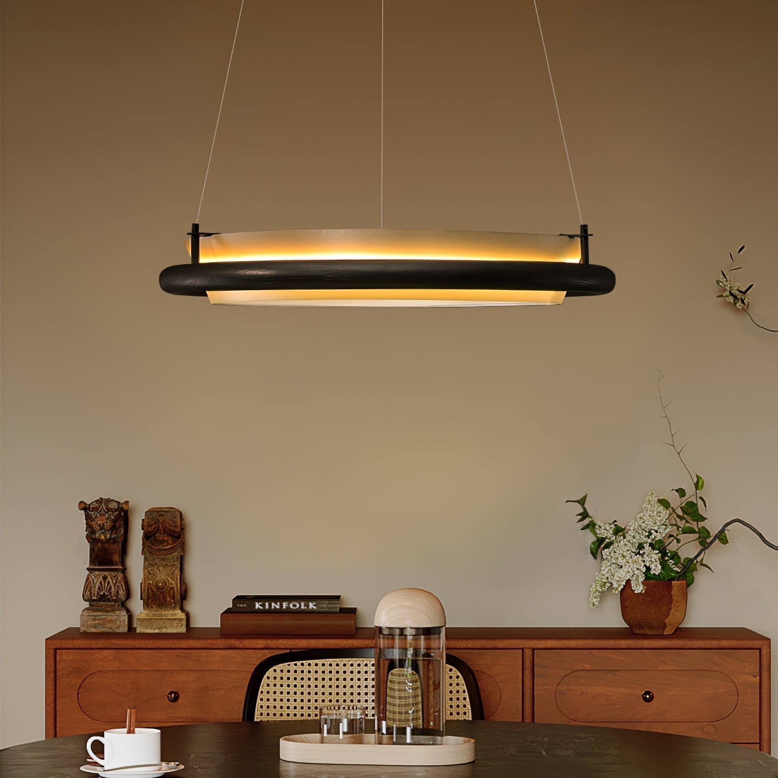 Olvelila Circular Metal Pendant Light - Letslighting