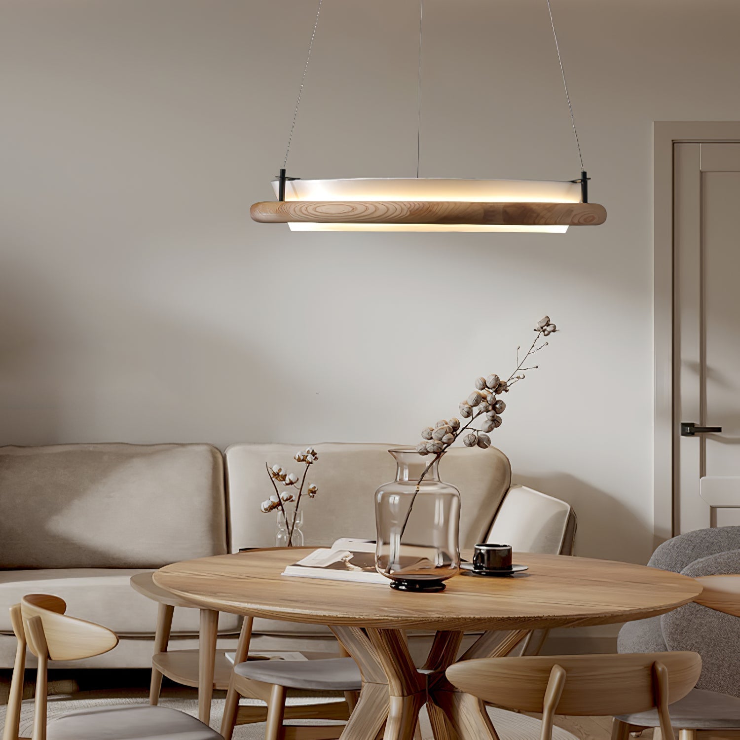 Olvelila Circular Metal Pendant Light - Letslighting