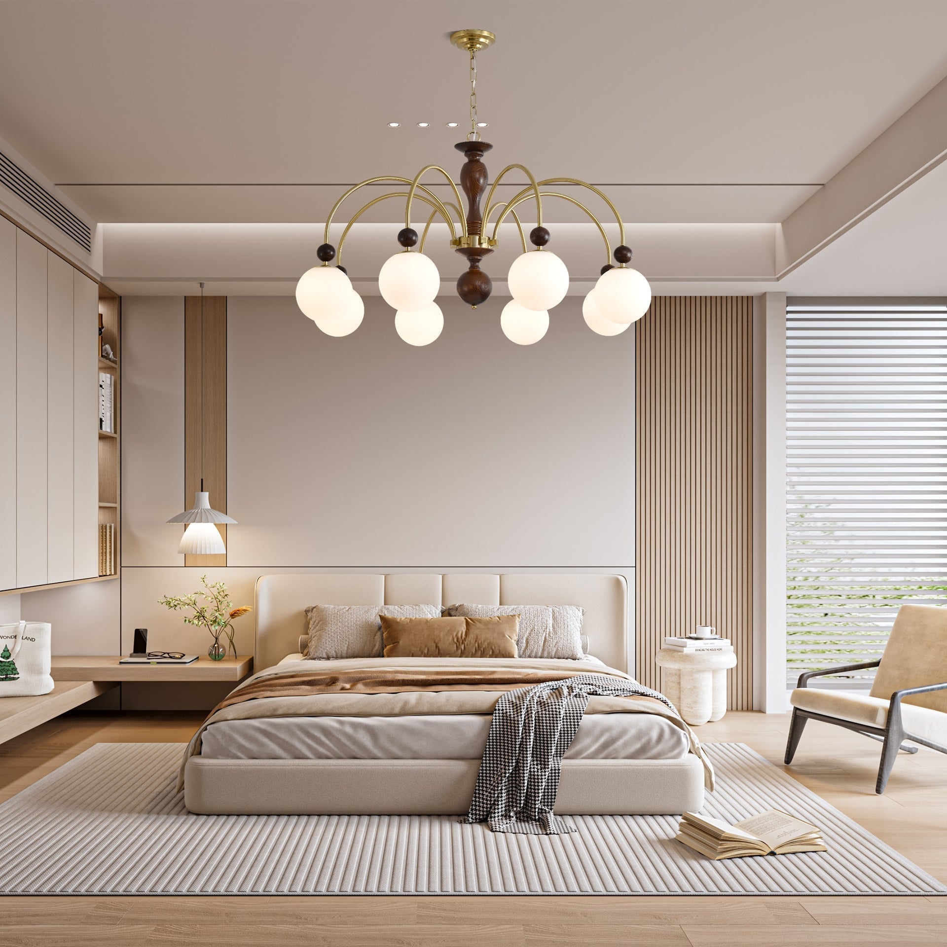 Archway Walnut Color Chandelier - Letslighting