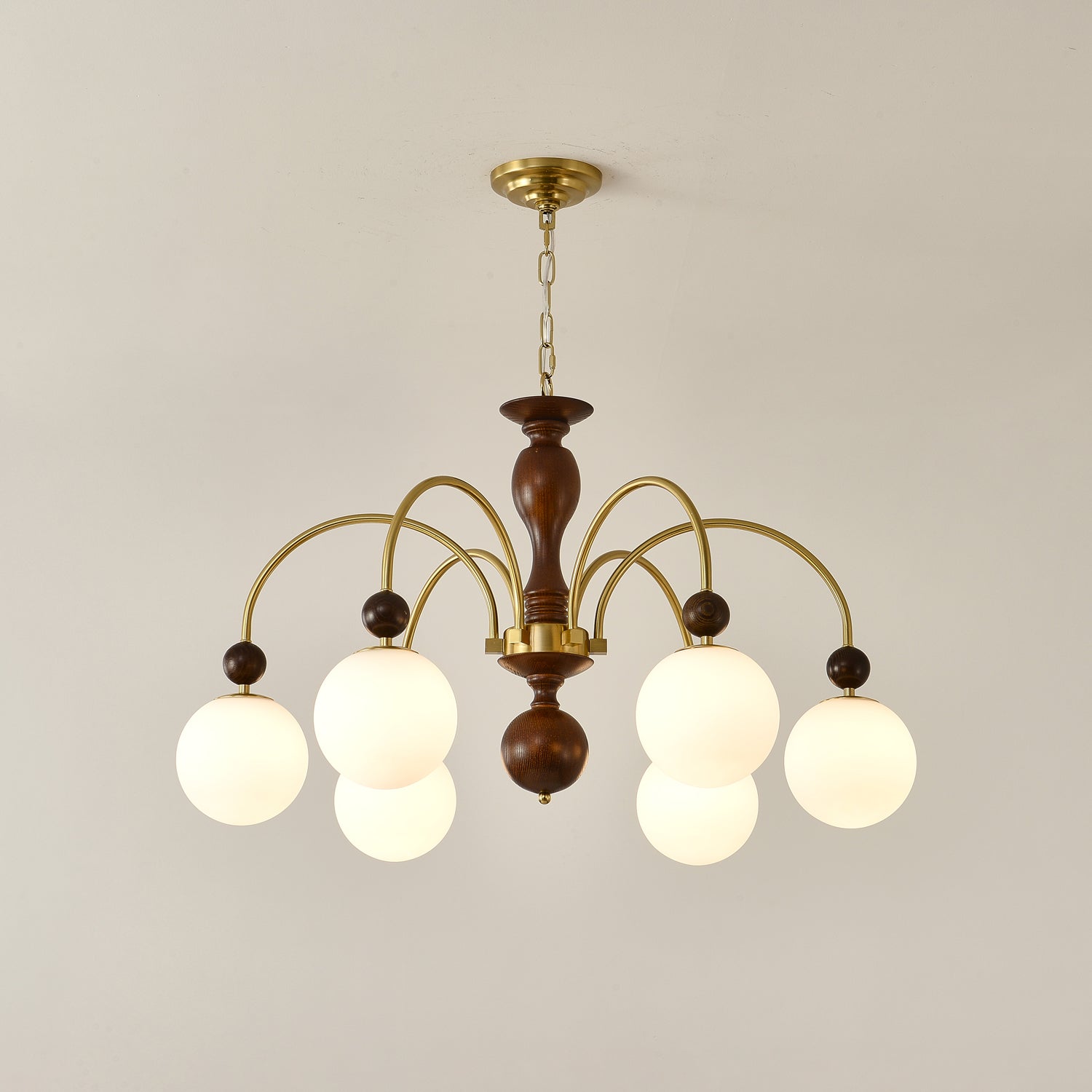 Archway Walnut Color Chandelier - Letslighting