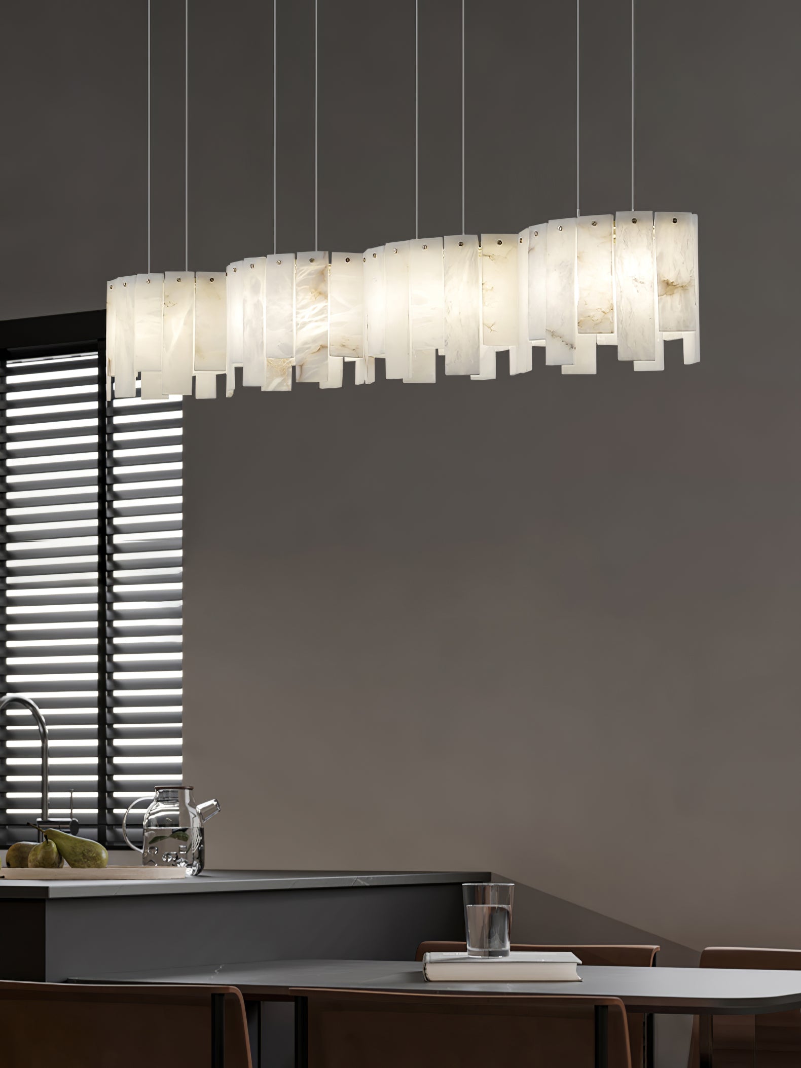 Cavelan Cluster Alabaster Pendant Light - Letslighting