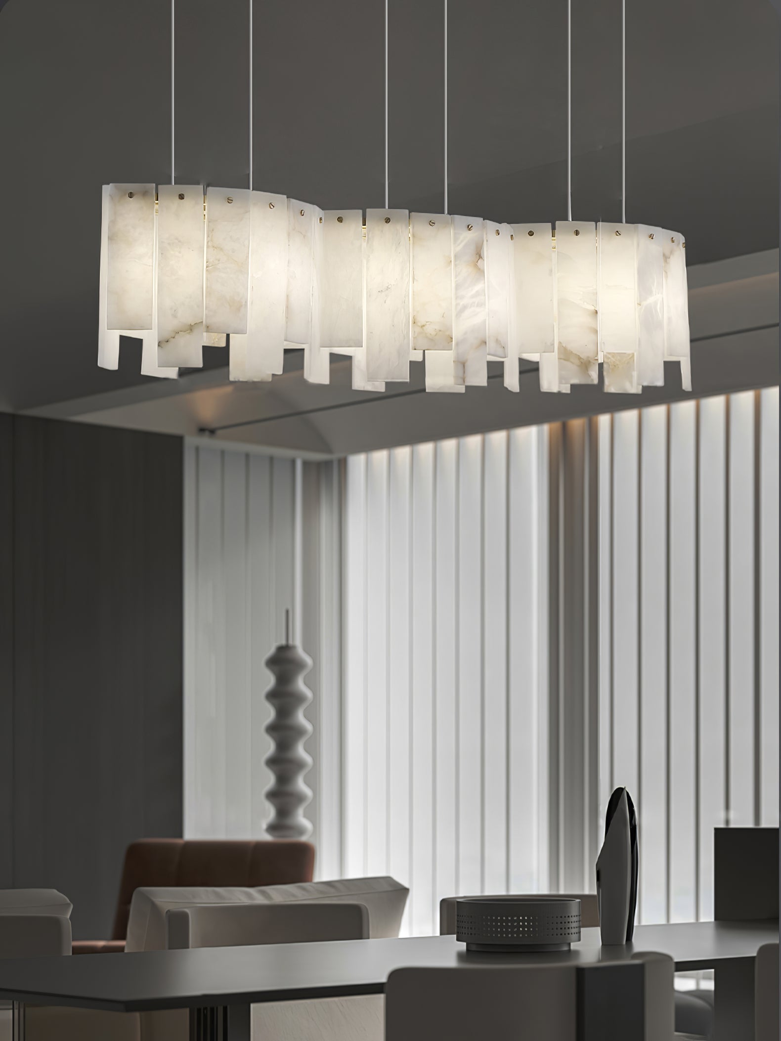 Cavelan Cluster Alabaster Pendant Light - Letslighting
