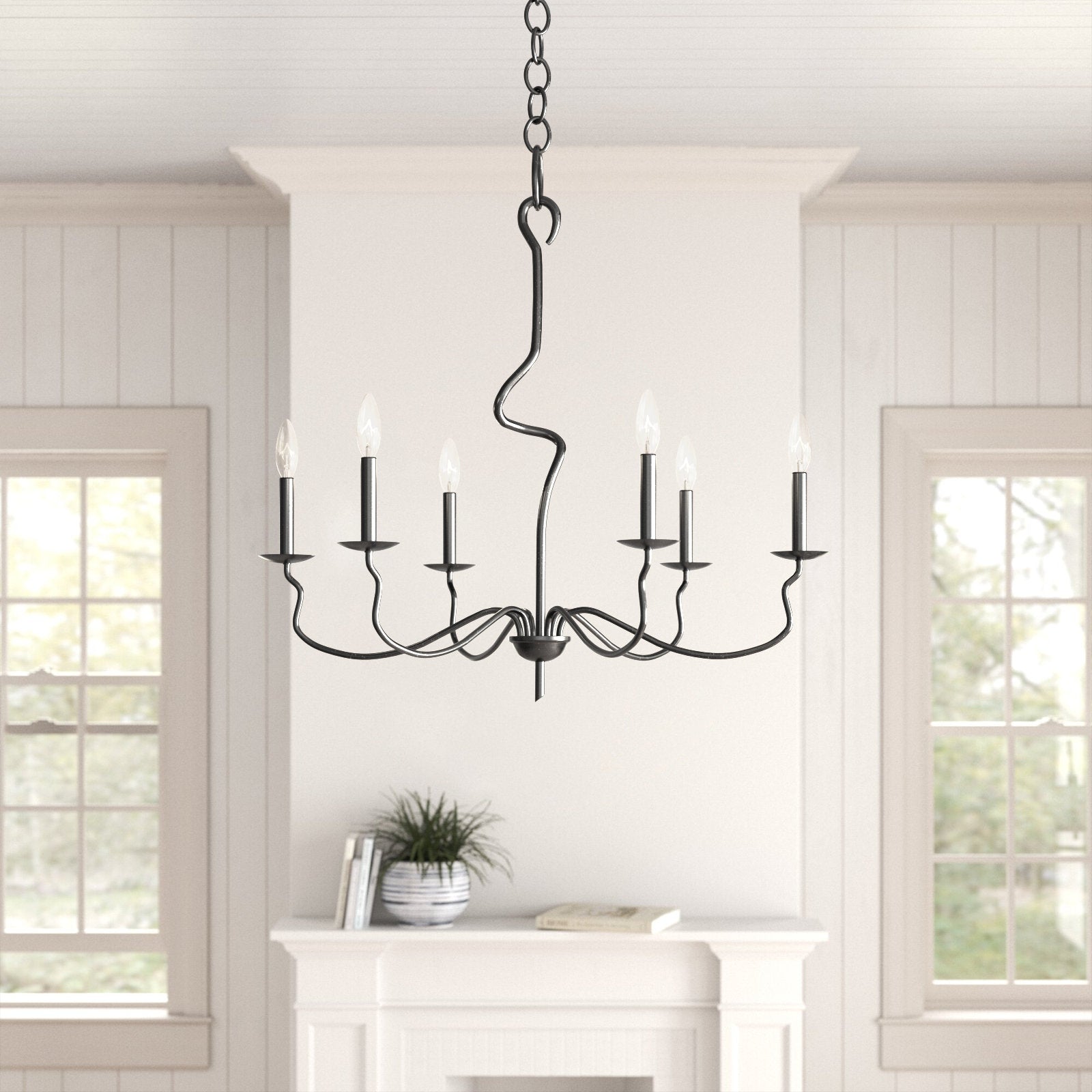 Rauduvyo Modern Minimalist Industrial Metal Chandelier - Lamp Copper