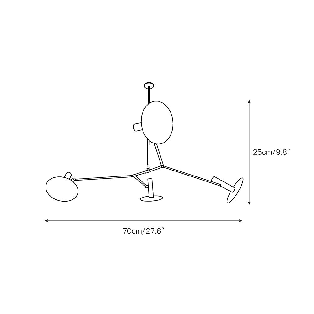 Tinduvyo Modern Minimalist Metal Glass Chandelier - Lamp Copper