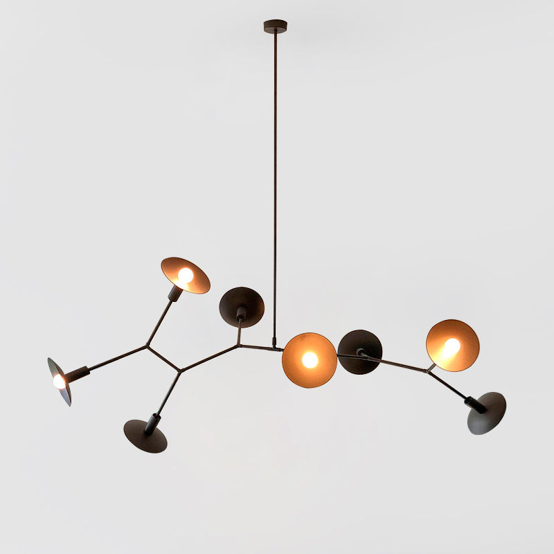 Tinduvyo Modern Minimalist Metal Glass Chandelier - Lamp Copper