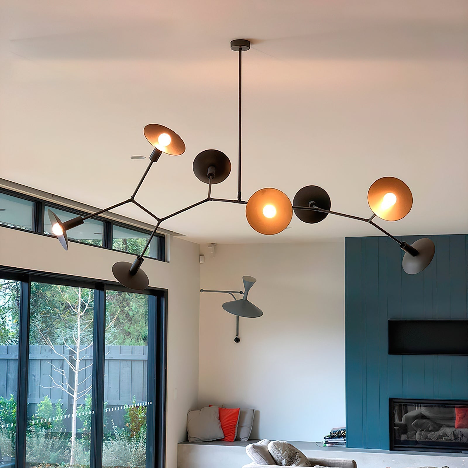 Tinduvyo Modern Minimalist Metal Glass Chandelier - Lamp Copper