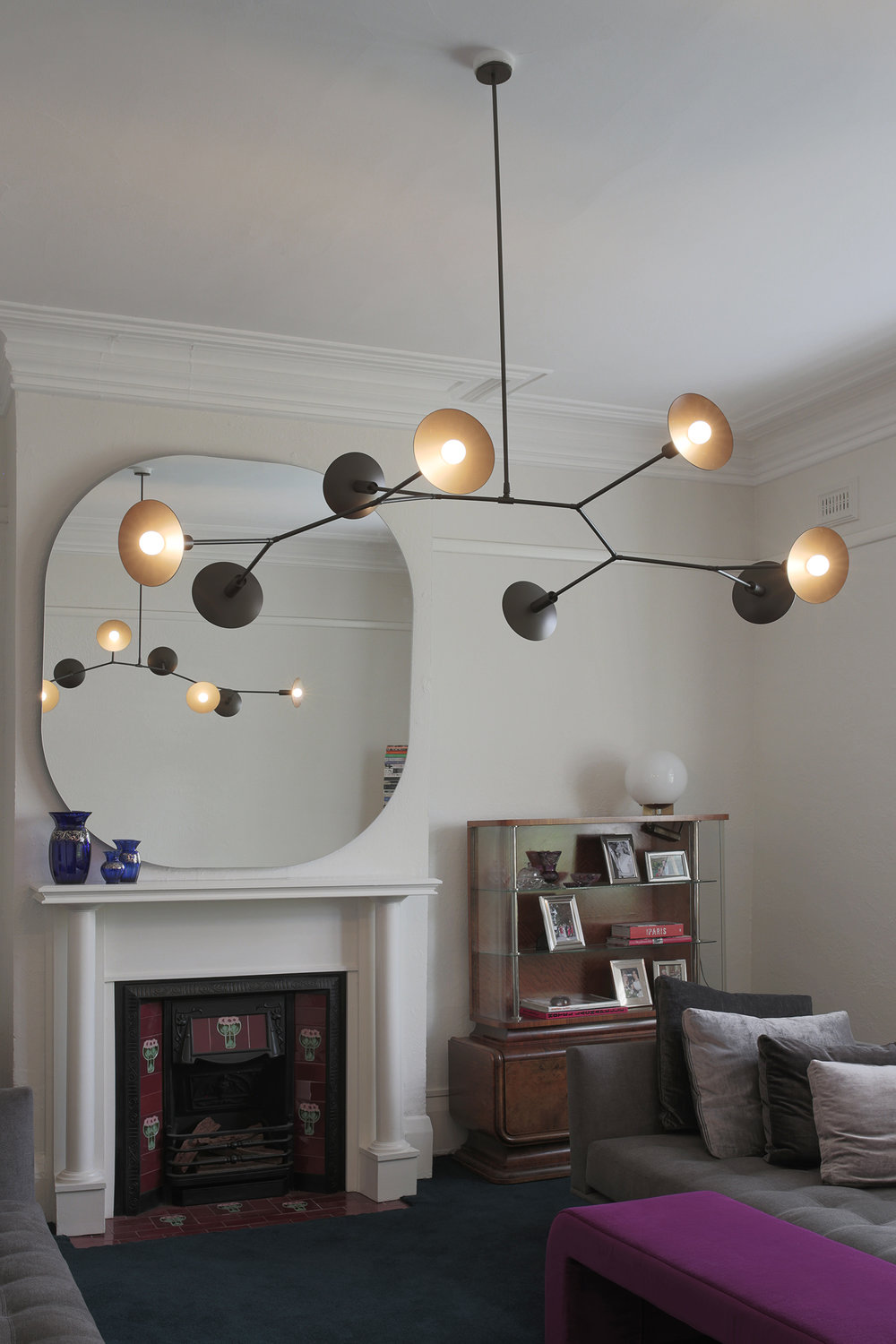 Tinduvyo Modern Minimalist Metal Glass Chandelier - Lamp Copper