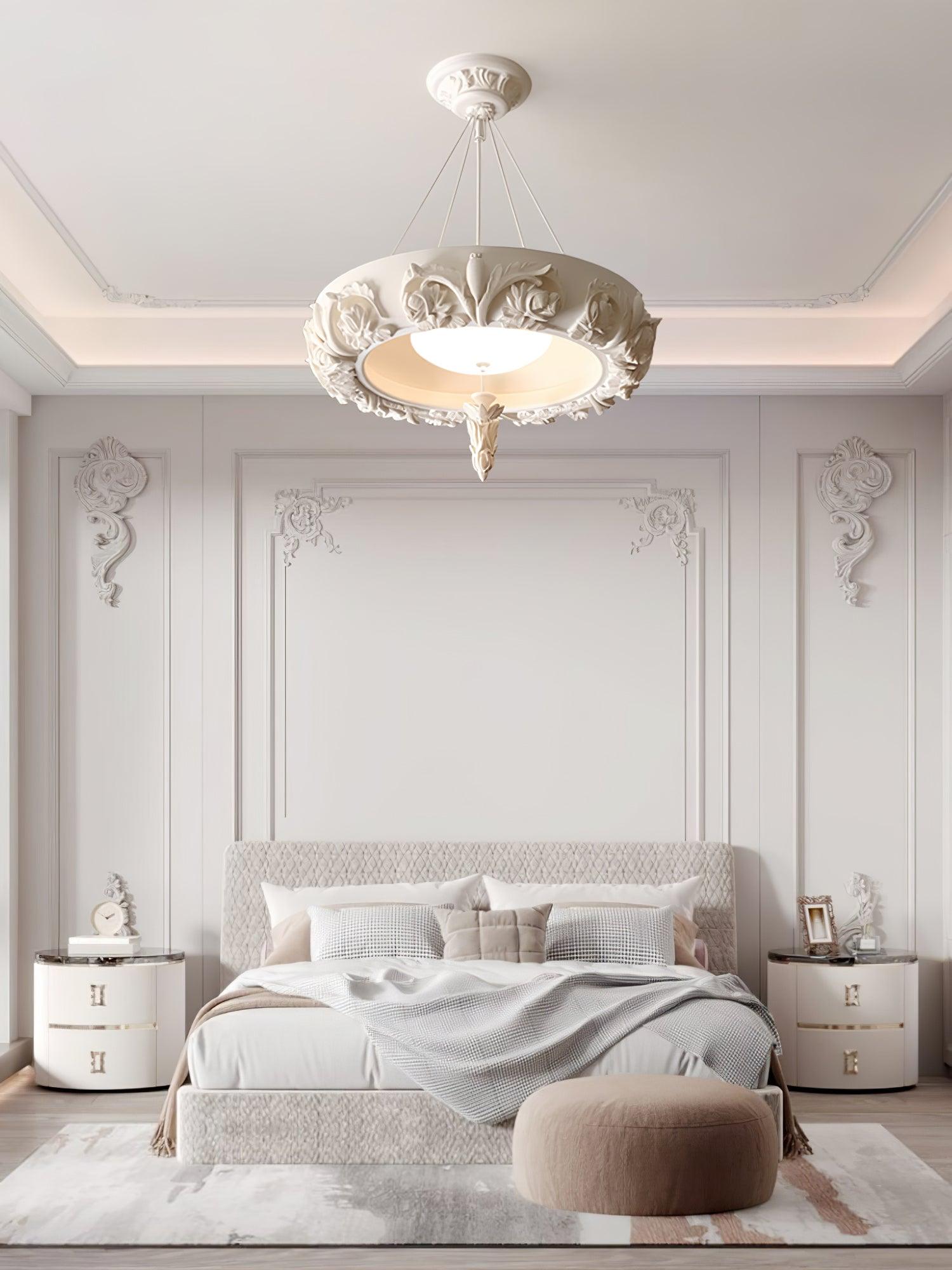 Rococo Plaster Pendant Chandelier - Letslighting