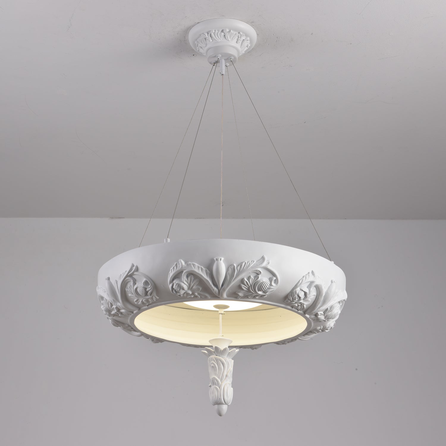 Rococo Plaster Pendant Chandelier - Letslighting