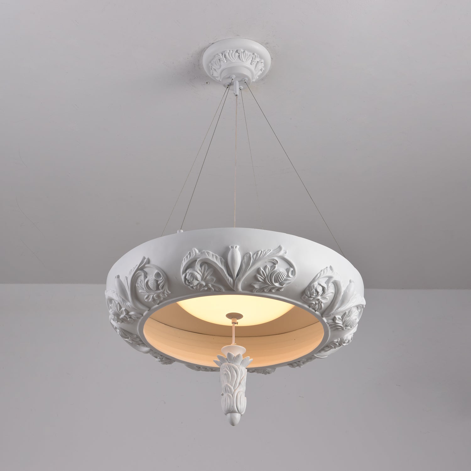Rococo Plaster Pendant Chandelier - Letslighting