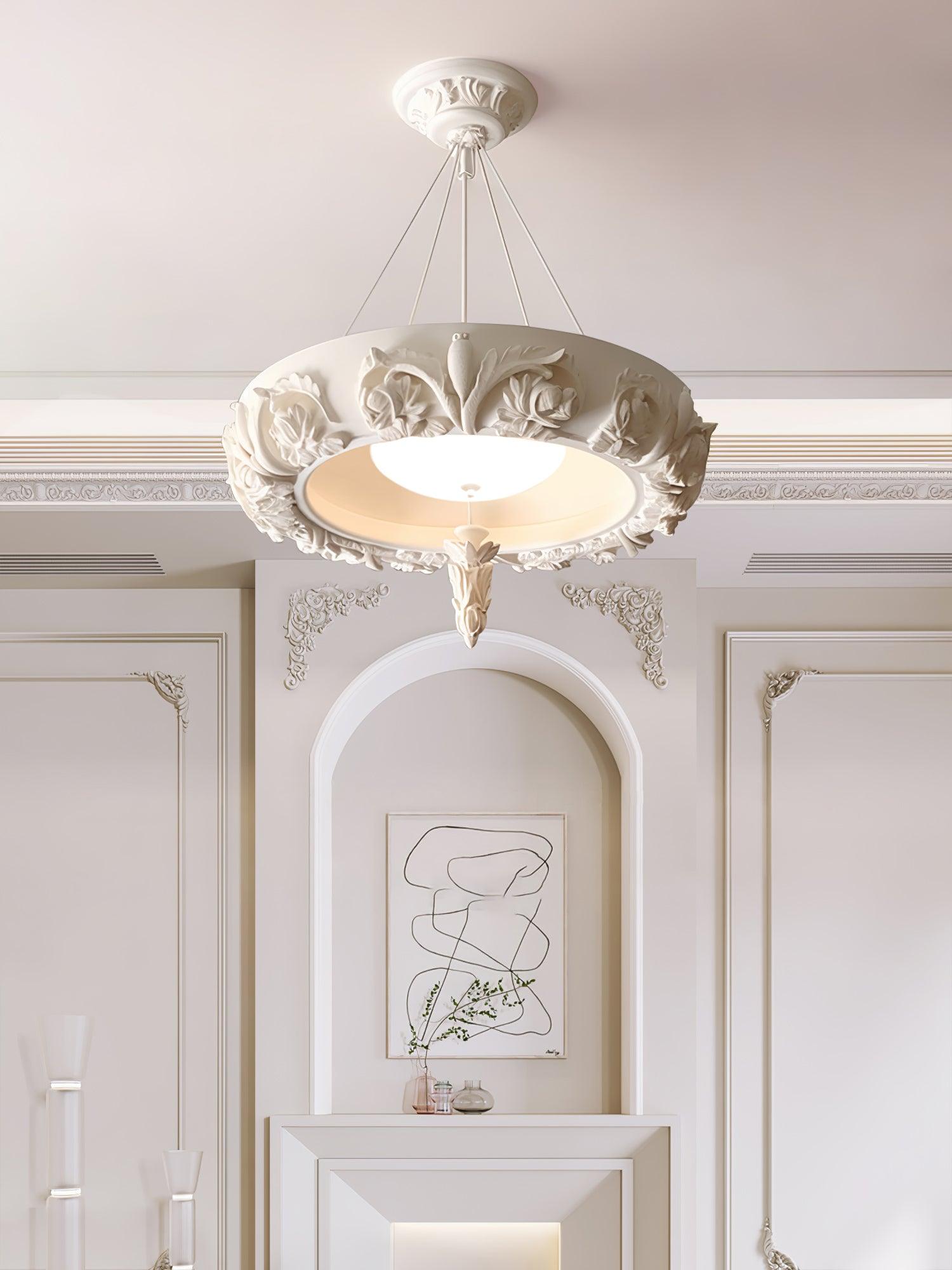 Rococo Plaster Pendant Chandelier - Letslighting