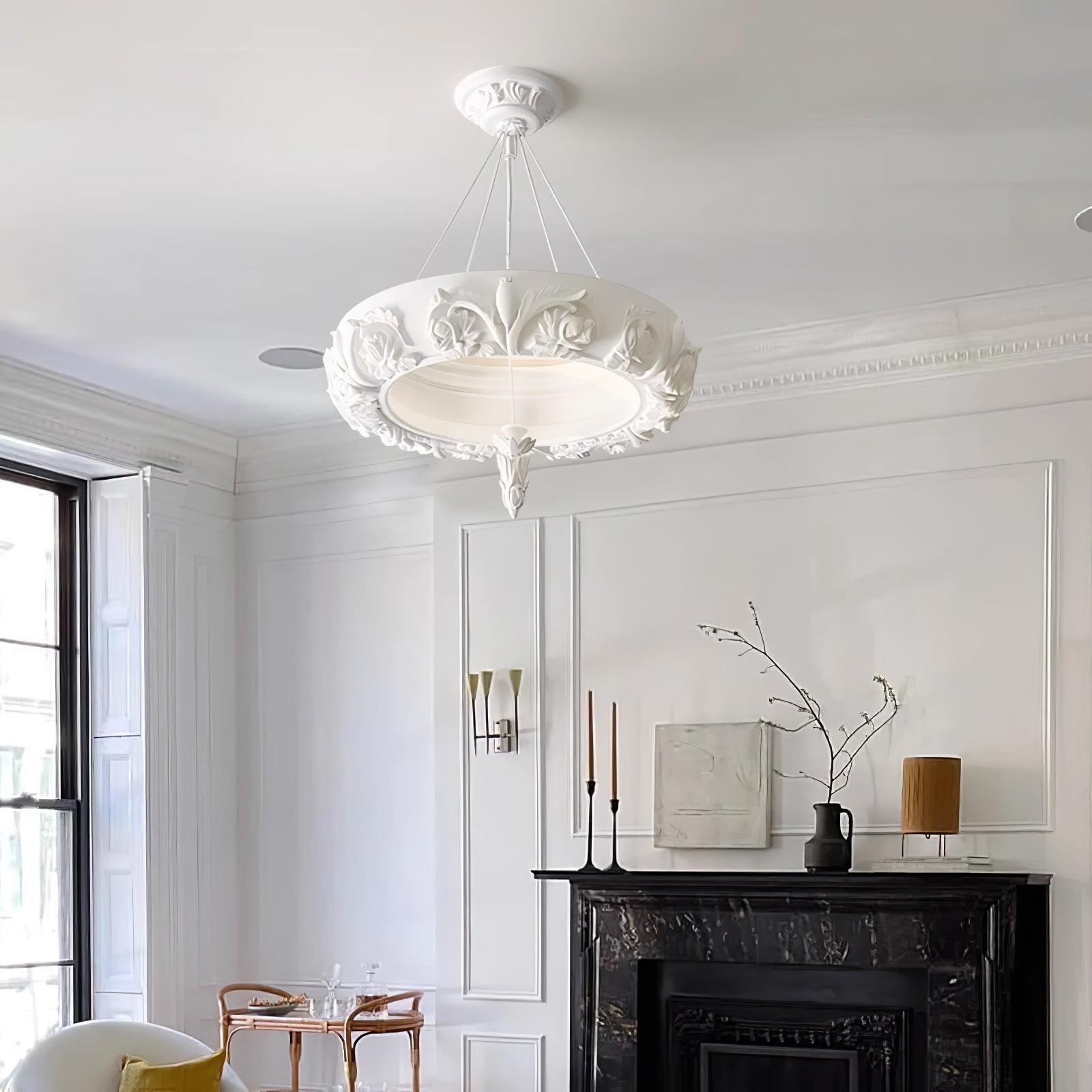 Rococo Plaster Pendant Chandelier - Letslighting