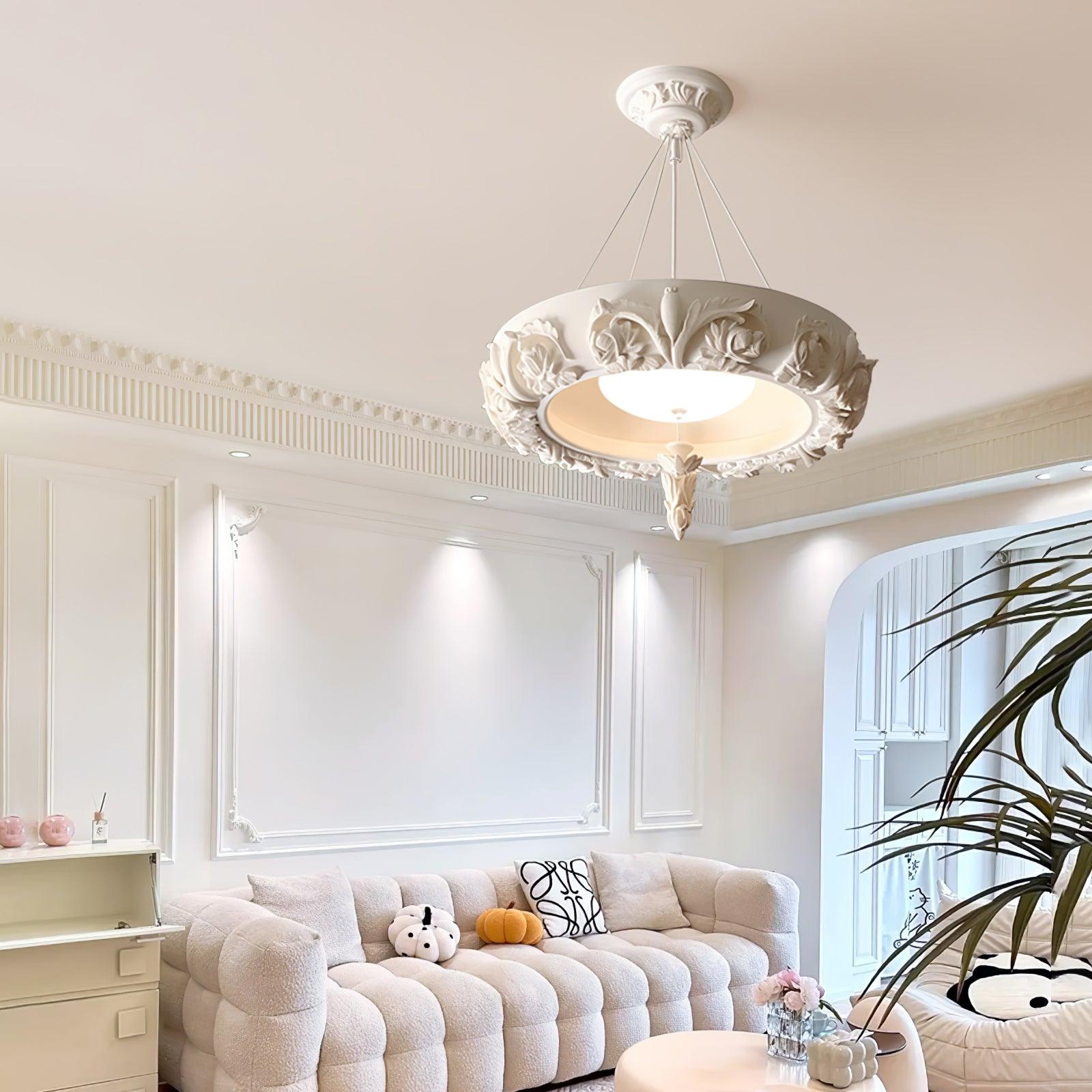 Rococo Plaster Pendant Chandelier - Letslighting