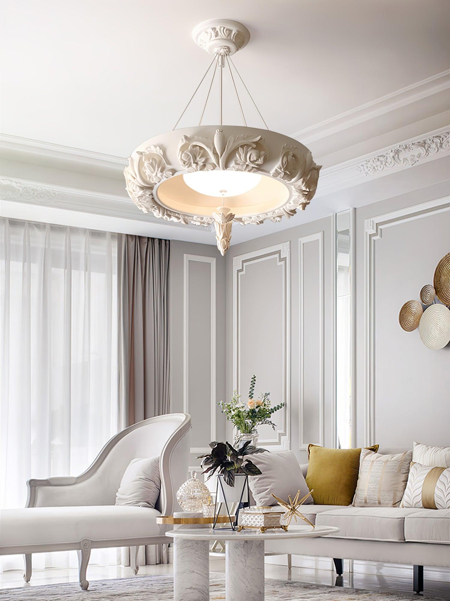 Rococo Plaster Pendant Chandelier - Letslighting