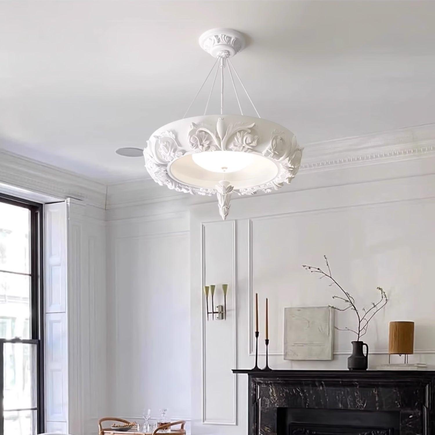 Rococo Plaster Pendant Chandelier - Letslighting