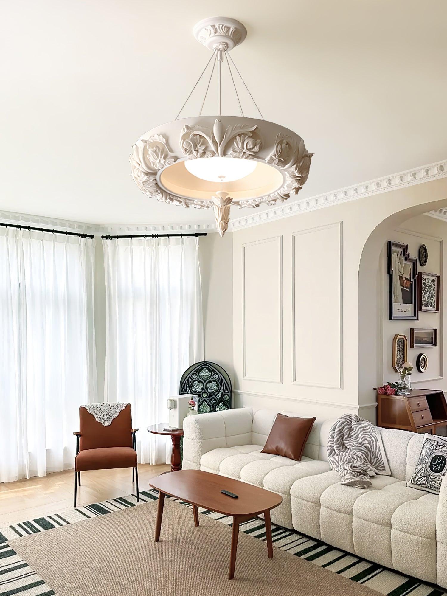 Rococo Plaster Pendant Chandelier - Letslighting