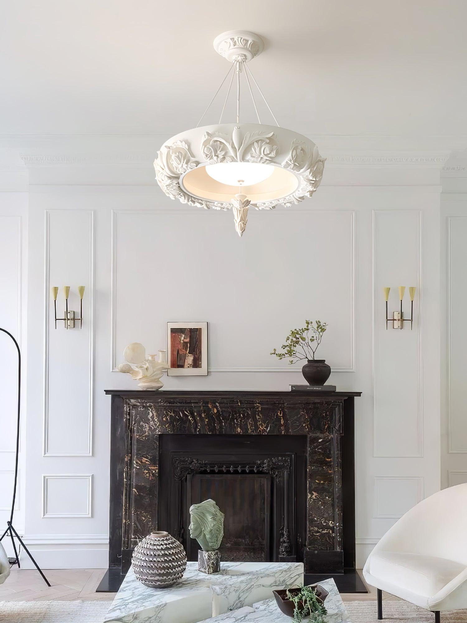 Rococo Plaster Pendant Chandelier - Letslighting