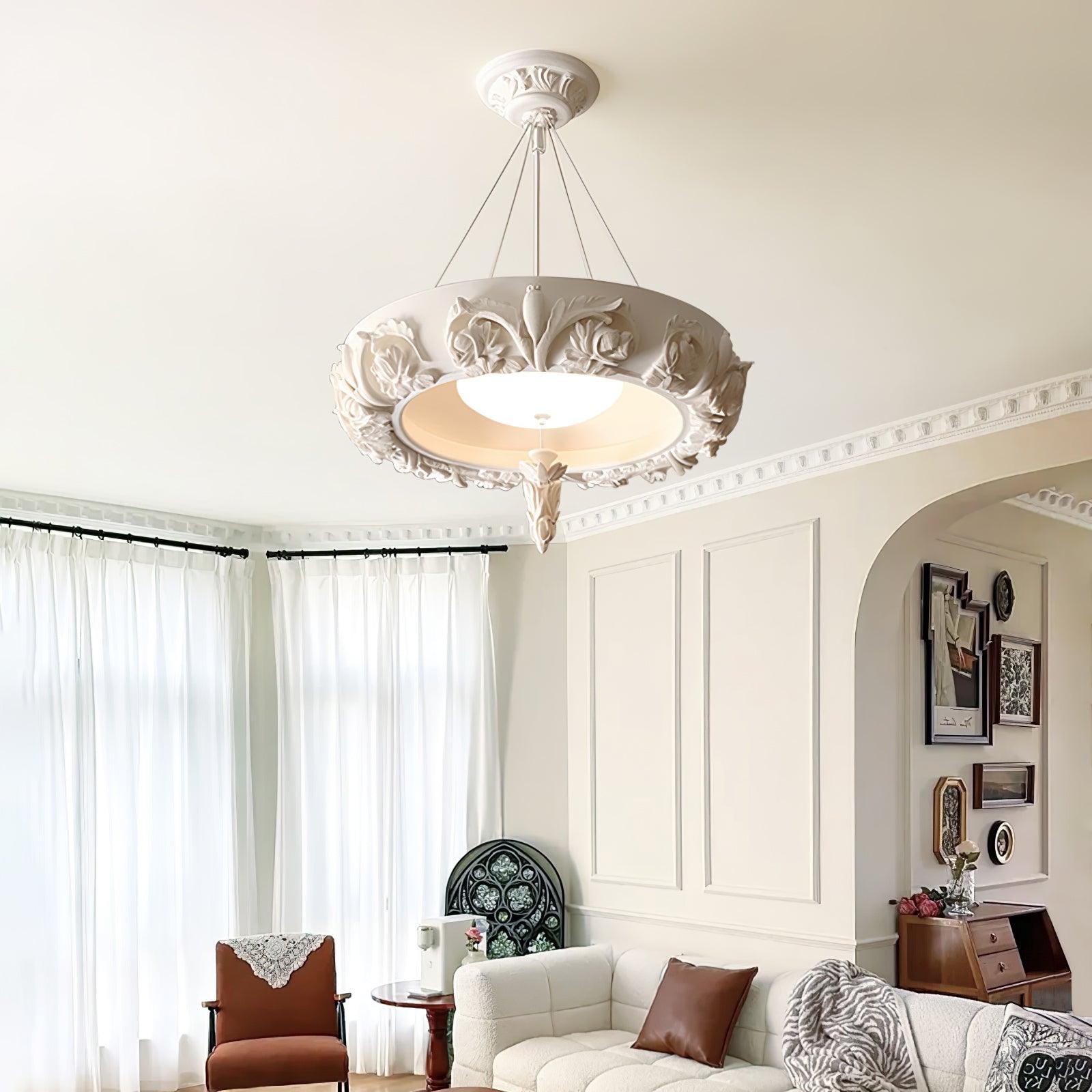Rococo Plaster Pendant Chandelier - Letslighting