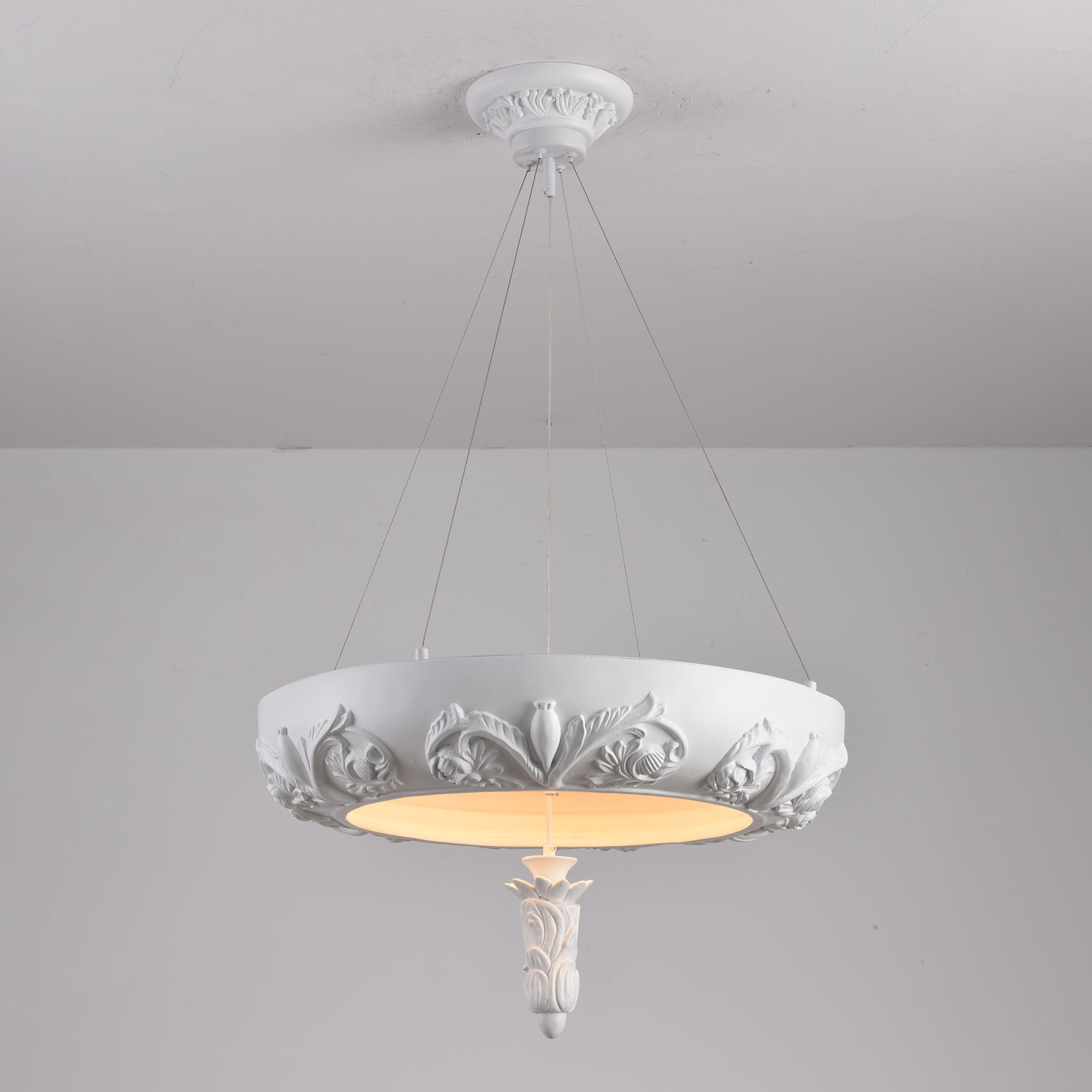 Rococo Plaster Pendant Chandelier - Letslighting