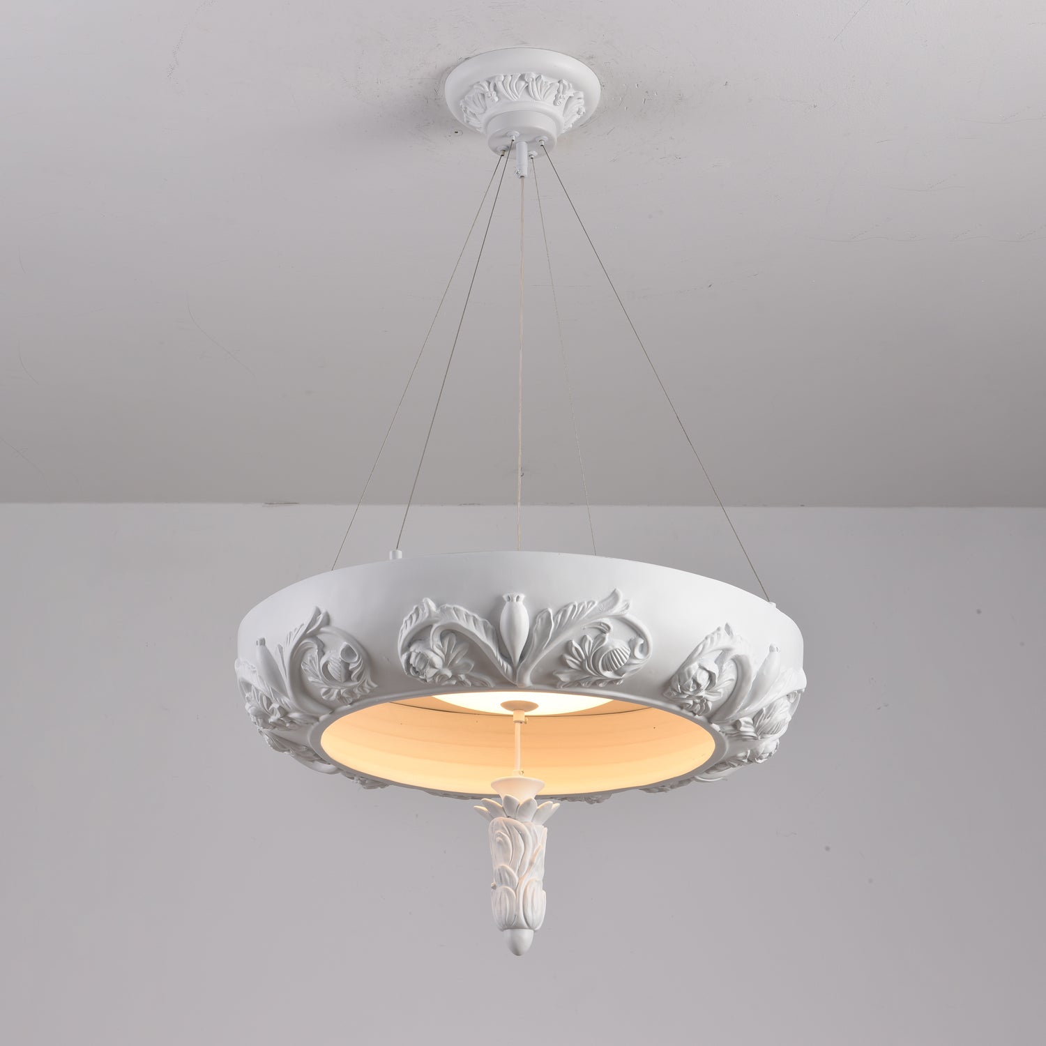 Rococo Plaster Pendant Chandelier - Letslighting