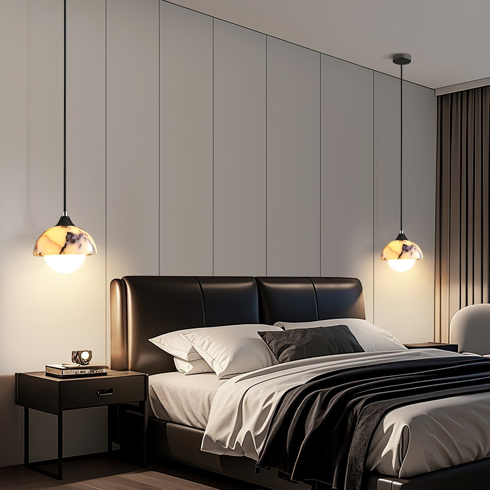 Yrvuvys Modern Minimalist Marble Pendant Lamp - Lamp Copper